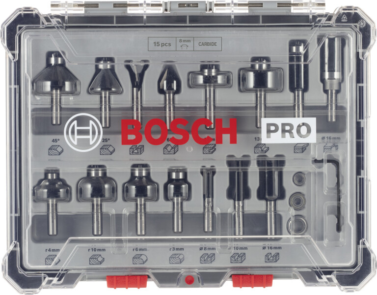 Bosch 2607017472 15-delige Frezenset In Cassette - 8mm - Default image for the product