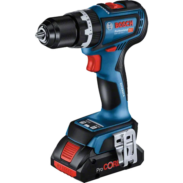 Bosch GSB18V-90C 18V Li-ion Accu Schroefboormachine Set (3x 4Ah Accu) In L-Boxx - Detailed view of the product