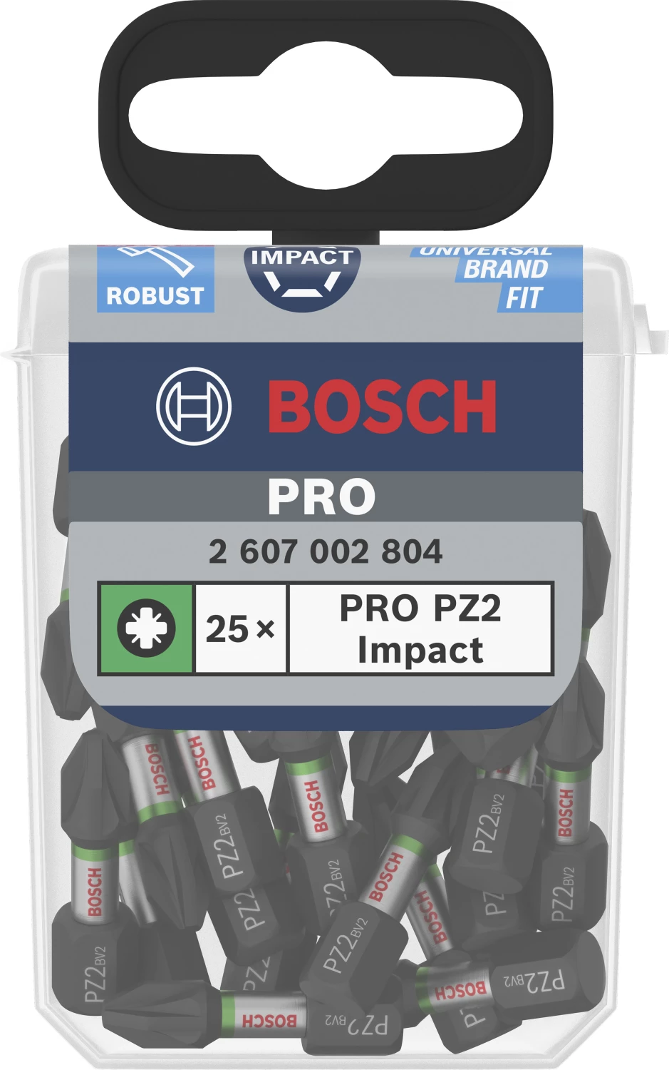 Bosch 2607002804 Impact 25-delige Bitset - 25mm - PZ2