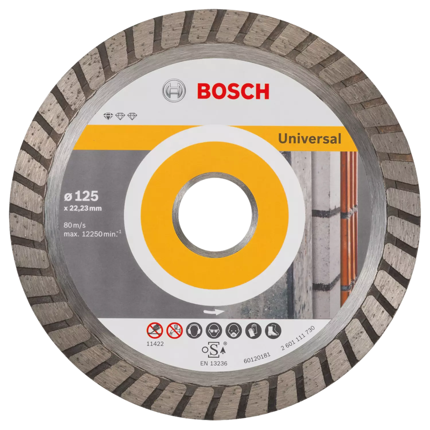 Bosch 2608602394 Standard Diamantdoorslijpschijf - 125 X 22,23 X 2mm - Universeel