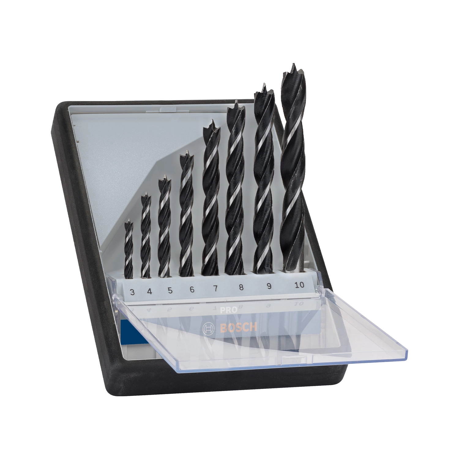 Bosch PRO 2607010533 8-delige Robust Line Houtspiraalboor Set In Cassette - 3-10mm