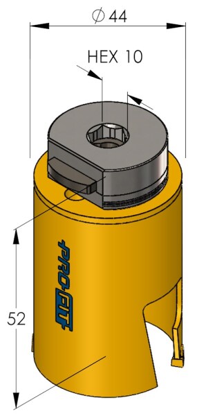 ProFit 09081044 Multi Purpose Gatzaag Incl. Adapter - 44mm - Detailed view of the product