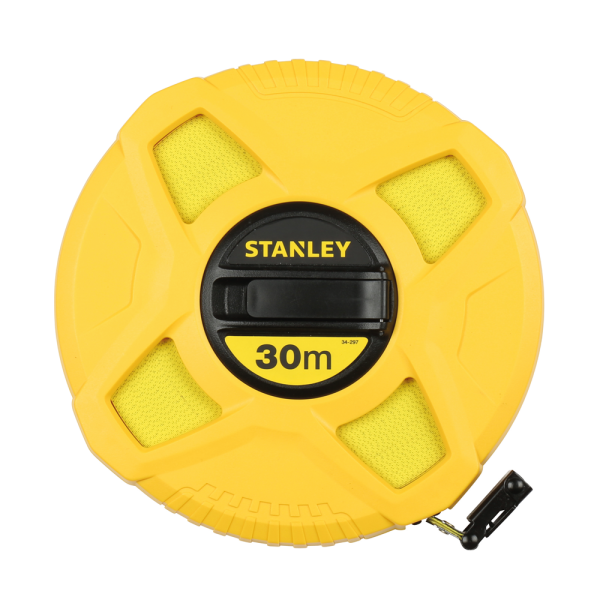 Stanley 0-34-297 Landmeter Fiberglas Met Gesloten Kast - 30m - 12,7mm - Detailed view of the product