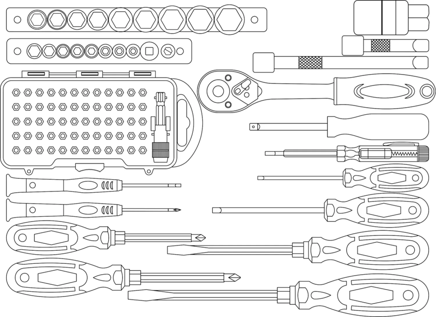 Brüder Mannesmann 29072 Gereedschapkoffer - 124-delig thumbnail 4