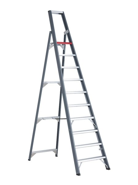 Altrex Falco FEO 10 Trap - Enkel - Aluminium Met Coating - 10 Treden - Max. Werkhoogte 4.35 M.