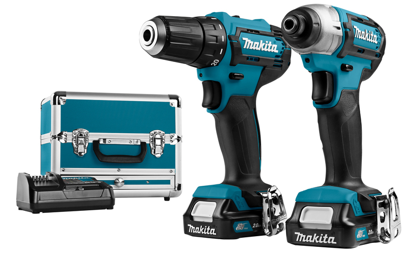 Makita CLX224SAX1 12V Li-Ion Accu Boor-/schroefmachine (DF333D)&Slagschroevendraaier (TD110D) Combiset (2x 2.0Ah Accu) In Koffer