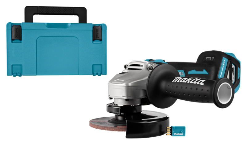 Makita DGA514ZJU 18V Li-Ion Accu AWS Haakse Slijper Body In Mbox - 125mm - Koolborstelloos - Detailed view of the product