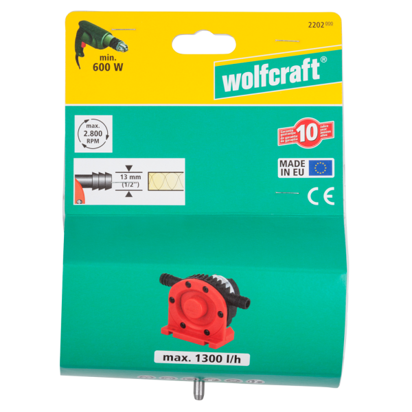 Wolfcraft 2202000 Boormachinepomp - 1300l/h - 1/2" - Detailed view of the product