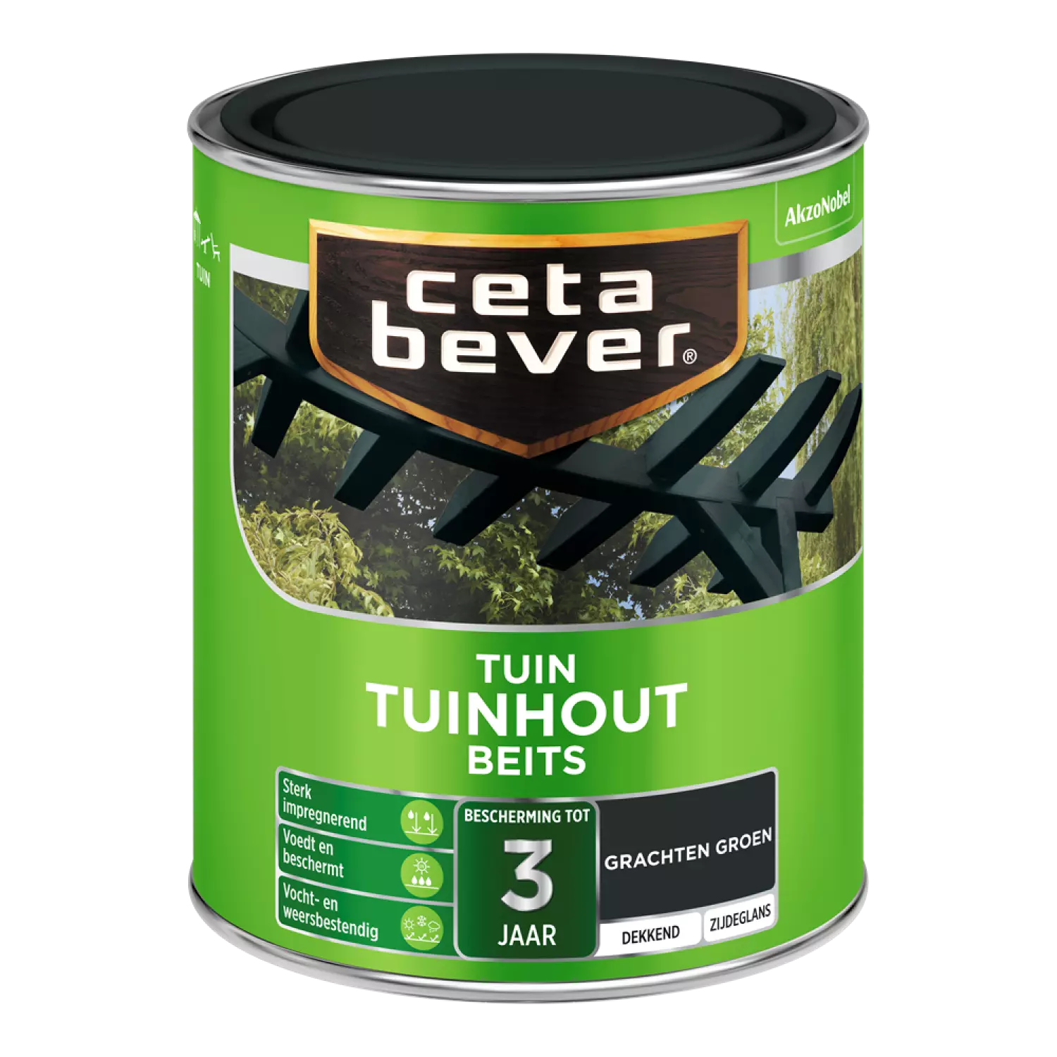Cetabever Dekkende Tuinhout Beits - Grachtengroen - 0,75L