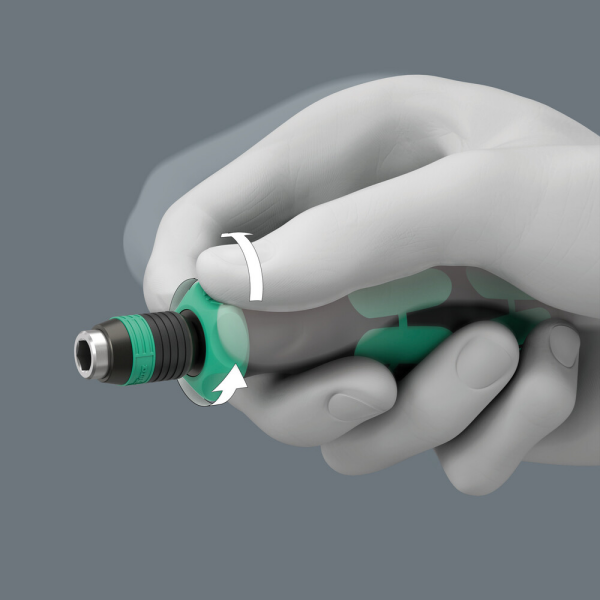 Wera 05051493001 838 RA-R M Bithandhouder Met Ratelfunctie - 1/4"x123,5mm - Detailed view of the product