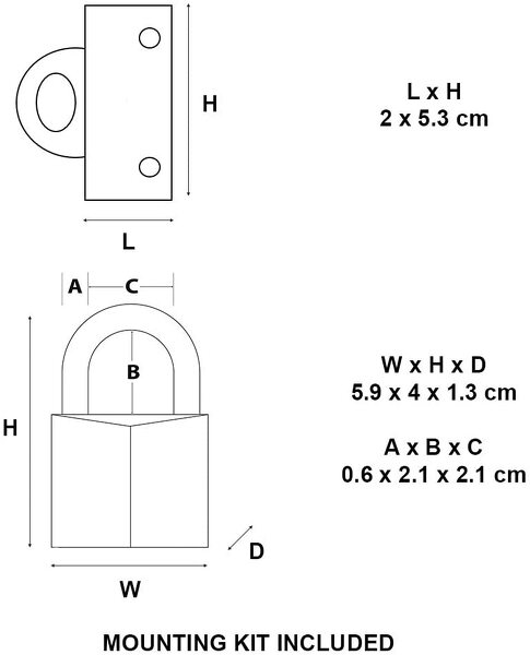 Master Lock 914060REURD Set Aluminium Hangslot 40mm En 2 Hangslotogen - Detailed view of the product