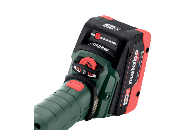 Metabo WVBF 18 LTX BL 15-125 Quick 18V Li-ion Accu Platkopslijper Body In MetaBox - 125mm - Detailed view of the product