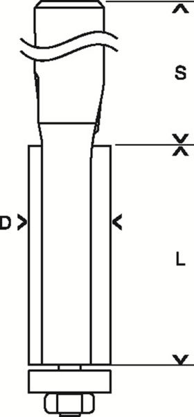 Bosch 2608629383 Kantenfrees Met Kogellager - 40 X 12,7mm - Detailed view of the product