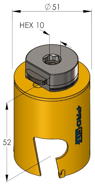 ProFit 09081051 Multi Purpose Gatzaag Incl. Adapter - 51mm - Detailed view of the product
