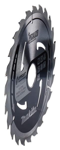 Makita E-12164 Efficut Cirkelzaagblad WPC - 185x30x1,5mm 24T - Detailed view of the product