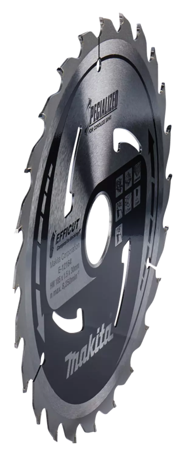 Makita E-12164 Efficut Cirkelzaagblad WPC - 185x30x1,5mm 24T thumbnail 2