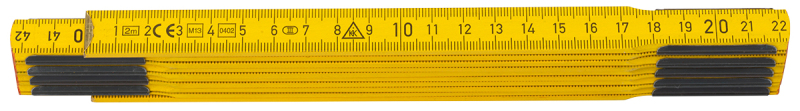 Sola PS 2/10G Duimstok Hout - Geel - 2m - Detailed view of the product