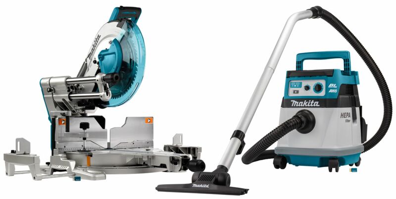 Makita DLX2380UX1 2x18V Li-Ion Accu Combiset Voor Afkorten En Stofzuigen - 305mm - Koolborstelloos EAN: 88381725408