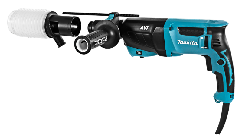Makita HR2631FT13 SDS-plus Combihamer Incl. Snelspanboorkop In Koffer - 800W - 2,4J - Detailed view of the product