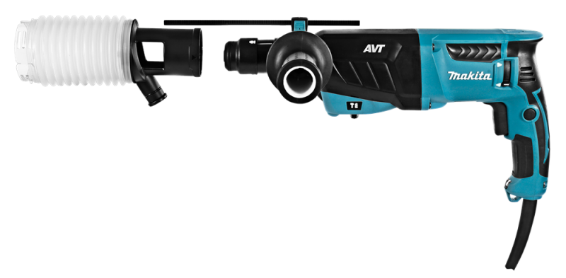 Makita HR2631FT13 SDS-plus Combihamer Incl. Snelspanboorkop In Koffer - 800W - 2,4J - Detailed view of the product