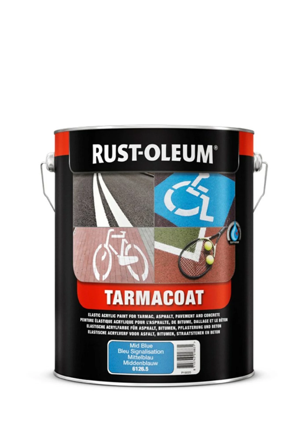 Rust-Oleum Tarmacoat Wegenverf - RAL 9017 Verkeerszwart - 5L