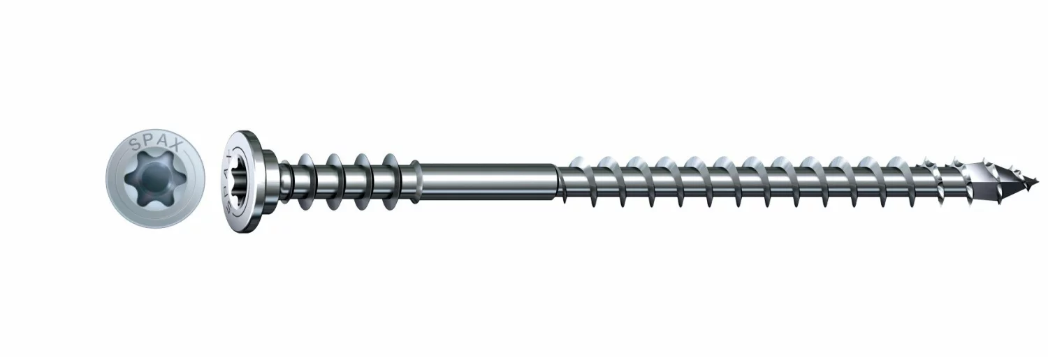 SPAX Stelschroeven Platkop - Deeldraad - T30 - 6.0x145 Mm (100st)