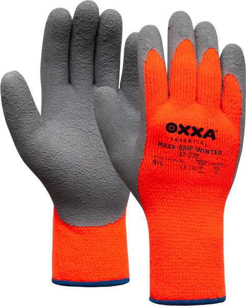 Oxxa 47-270 Maxx-Grip-Winter Werkhandschoenen - Grijs/Oranje - 9/L