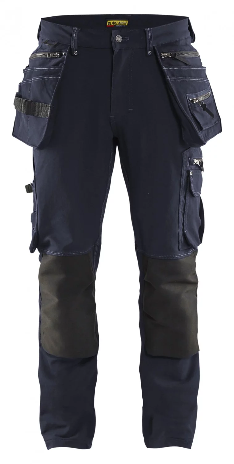 Blåkläder X1900 Werkbroek 4-weg Stretch 1998 - Marineblauw/zwart - Maat 58 (XXL) afbeelding