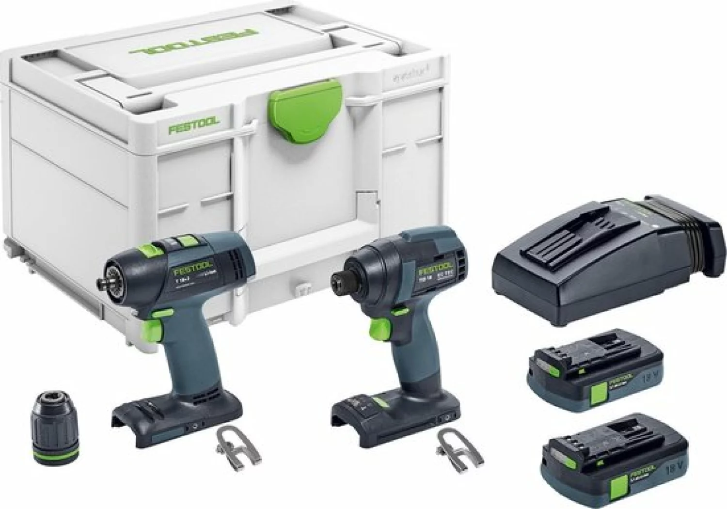 Festool TID 18 HPC 4,0 I-Set T18 18V Li-Ion Accu Combiset (2x 4,0Ah) In Systainer