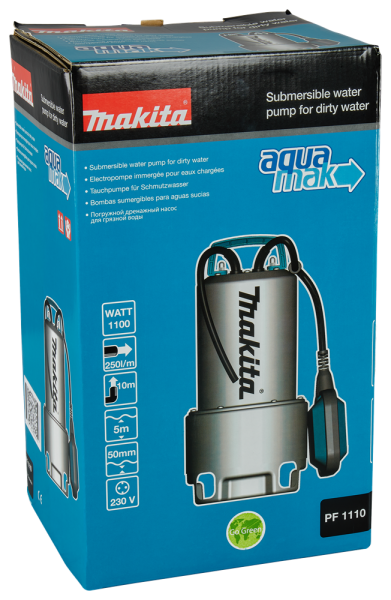 Makita PF1110 Dompelpomp Voor Vuil Water - 1100W - 10m - Detailed view of the product