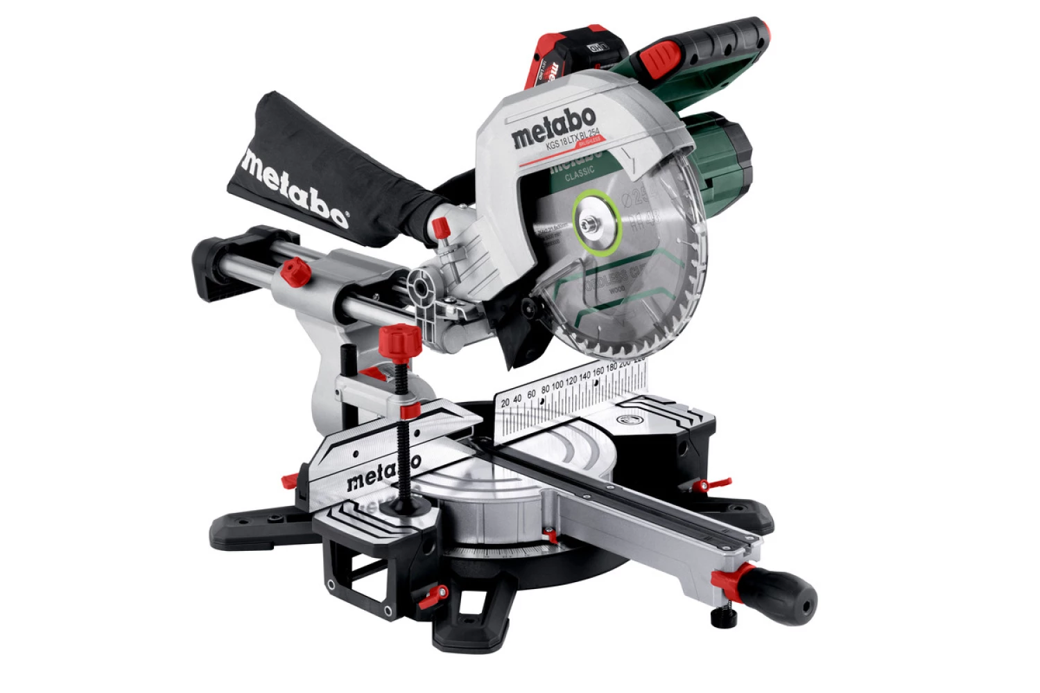Metabo KGS 18 LTX BL 305 LiHD Accu Afkortzaag Set (2x 8Ah) - 305 X 30mm thumbnail 2
