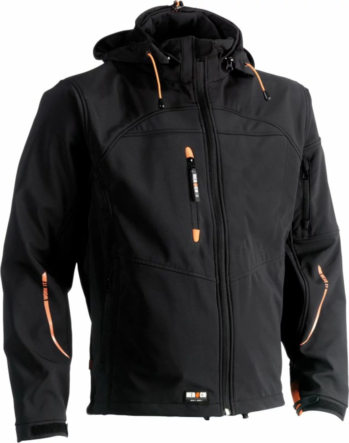 Herock Poseidon Softshell Jas - Zwart - Maat M - Experts