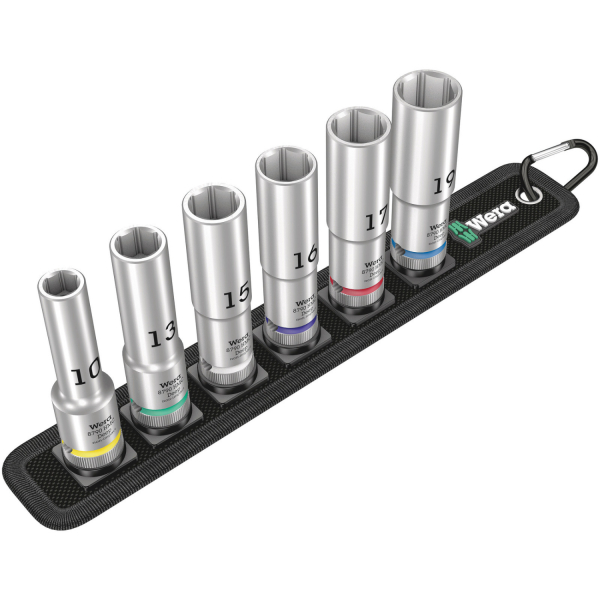 Wera 5004565001 Belt C Deep 1 6-delige Doppenset Incl. Houder - 1/2"