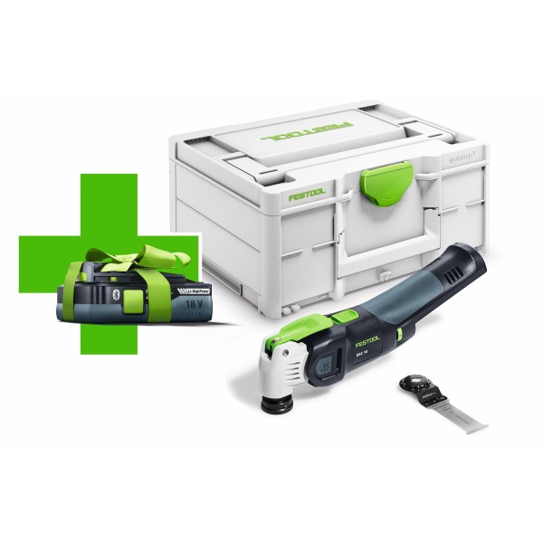 Festool OSC 18 E-Basic Vecturo 18V Li-ion Accu Multitool In Systainer - Met 4.0Ah Accu EAN: 4014549391389