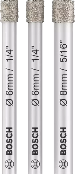 Bosch 2607011626 Pro 3-delige Ceramic Boorset - 6 Mm - 8 Mm afbeelding
