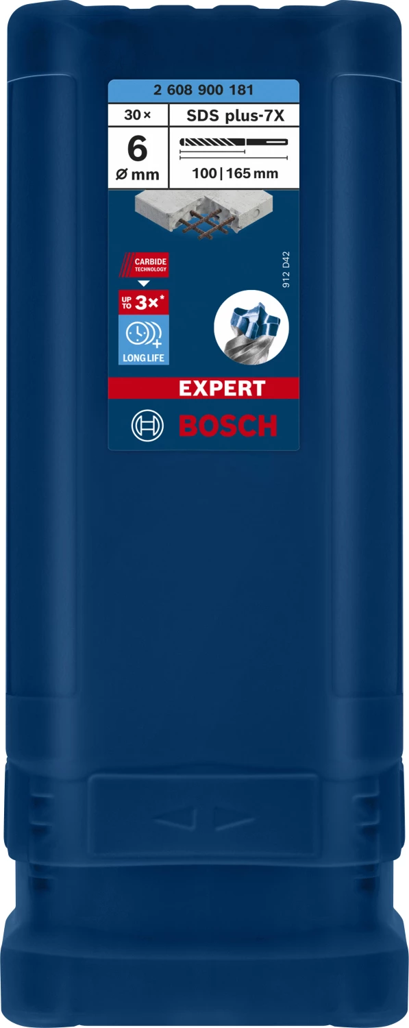 Bosch 2608900181 EXPERT Hamerboor SDS Plus-7X 30st 6x100x165mm thumbnail 2