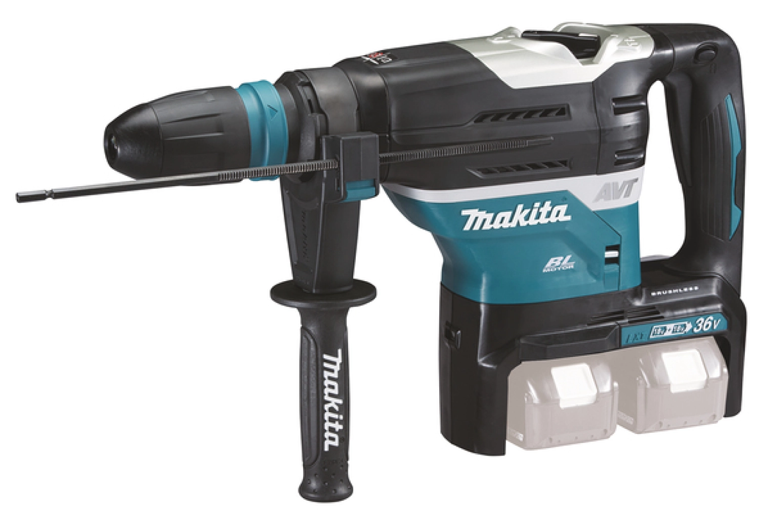 Makita DHR400ZKUN 36V (2x18V) Li-Ion Accu SDS-max Combihamer Body In Koffer - Koolborstelloos - 8J thumbnail 2