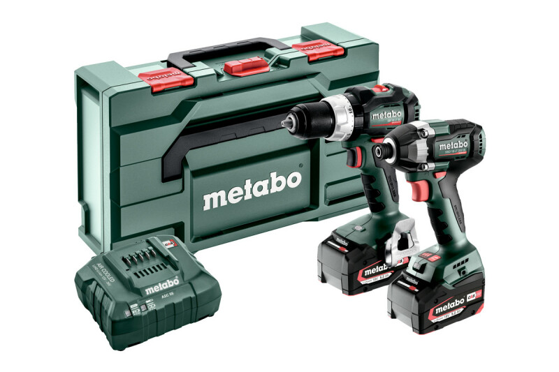 Metabo Comboset 2.8.8. 18V Li-ion Accu Klopboormachine En Slagmoersleutel Set (2x5.2Ah) In MetaBOX EAN: 4061792210639