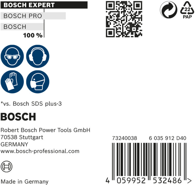 Bosch 2608900175 EXPERT SDS Plus-7X Hamerboor - 12x200x265mm (10st) - Detailed view of the product