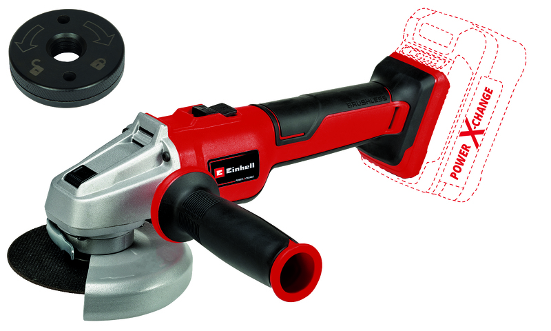 Einhell AXXIO 18/125 Q BL Solo 18V Li-Ion Accu Haakse Slijper Body - 125 X 33 Mm - Koolborstelloos - Detailed view of the product