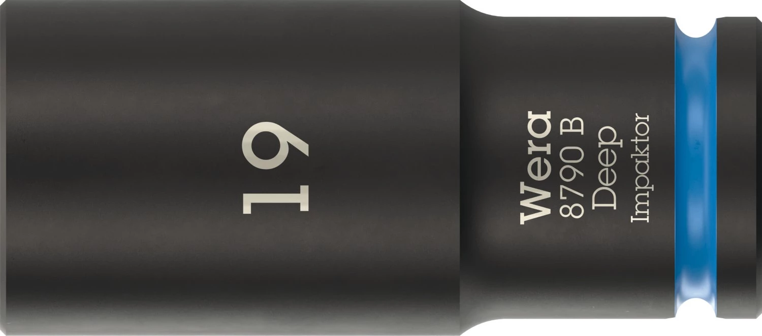 Wera 05005560001 8790 B Impaktor Deep Lange Krachtdop - 3/8"- Zeskant - 19 X 63mm