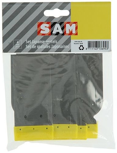 Sam Verfgereedschap Japanse Plamuurmessen Set 4-delig - Detailed view of the product