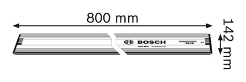 Bosch FSN 800 Liniaal Geleiderails - 800mm - Detailed view of the product