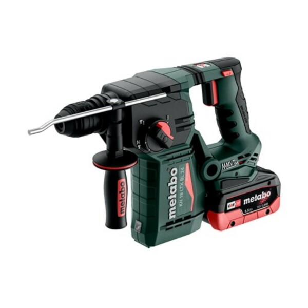 Metabo KH 18 LTX BL 24 18V Li-ion Accu Combihamer Set (2x 5.5Ah LiHD Accu) In MetaBOX - Detailed view of the product