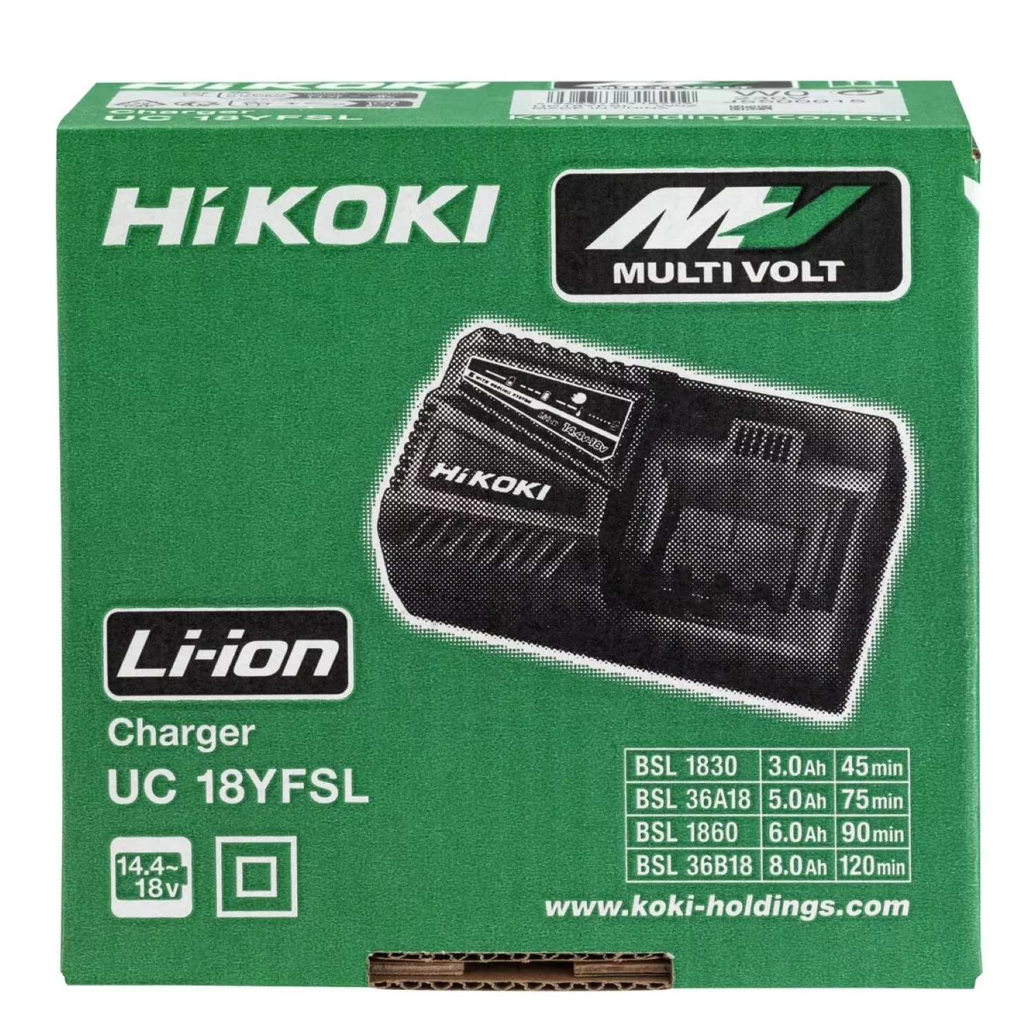 HiKOKI UC18YFSLW0Z 14,4/18V Li-Ion Accu Oplader