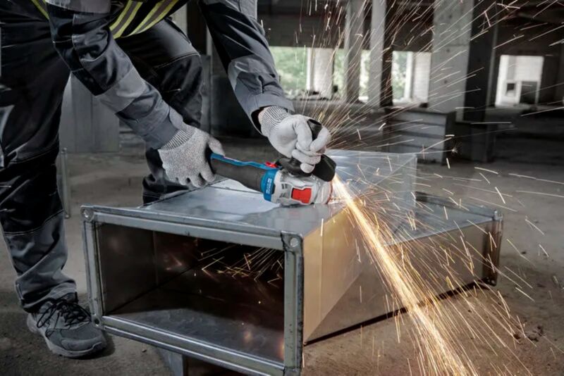 Bosch GWX 18V-8 18V Accu X-LOCK Haakse Slijper Set (2x 4,0 Ah) In L-Boxx - 125mm - Detailed view of the product