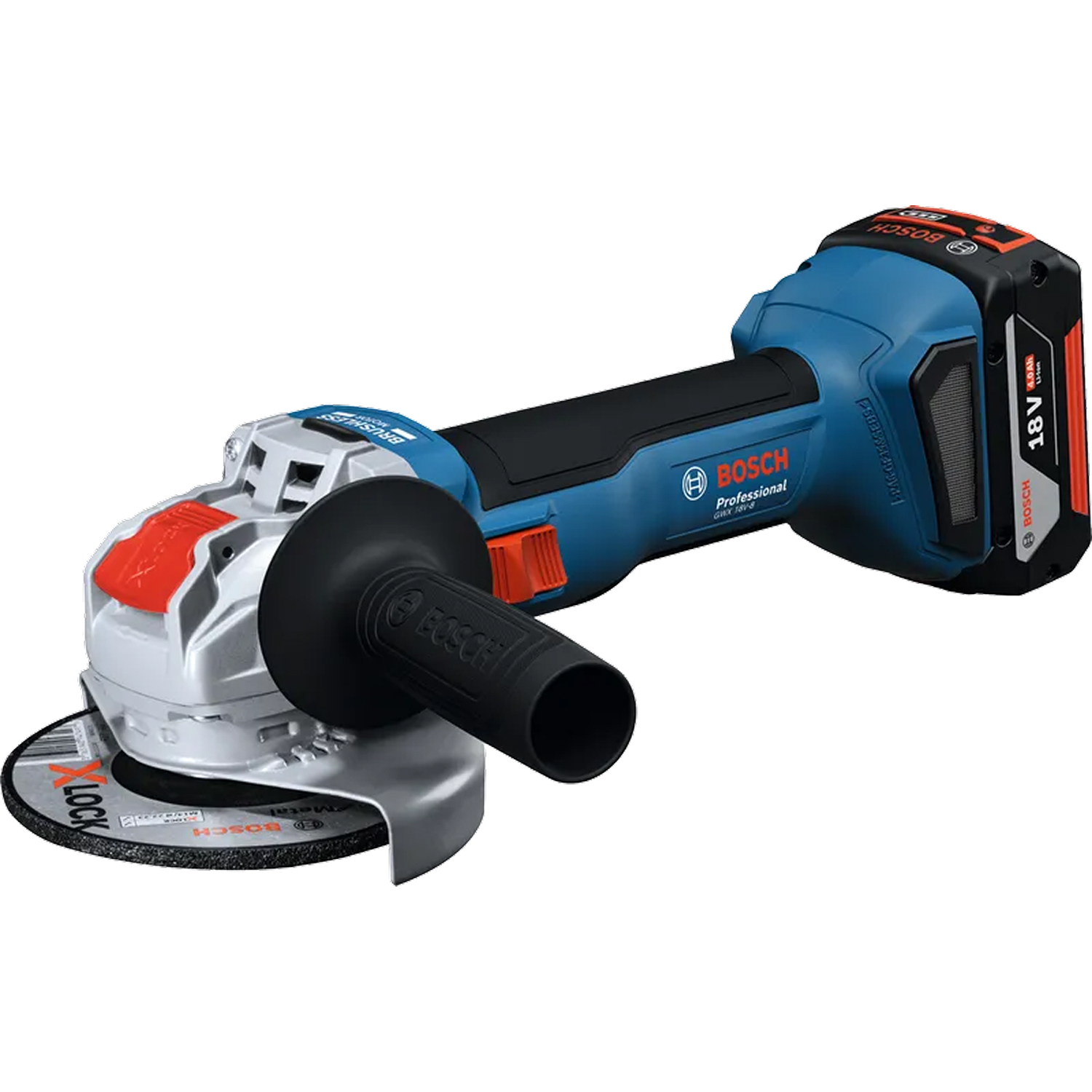 Bosch GWX 18V-8 18V Accu X-LOCK Haakse Slijper Set (2x 4,0 Ah) In L-Boxx - 125mm thumbnail 2