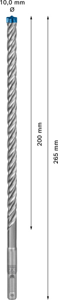 Bosch 2608900172 Hamerboor SDS Plus-7X 10st 10x200x265mm - Detailed view of the product