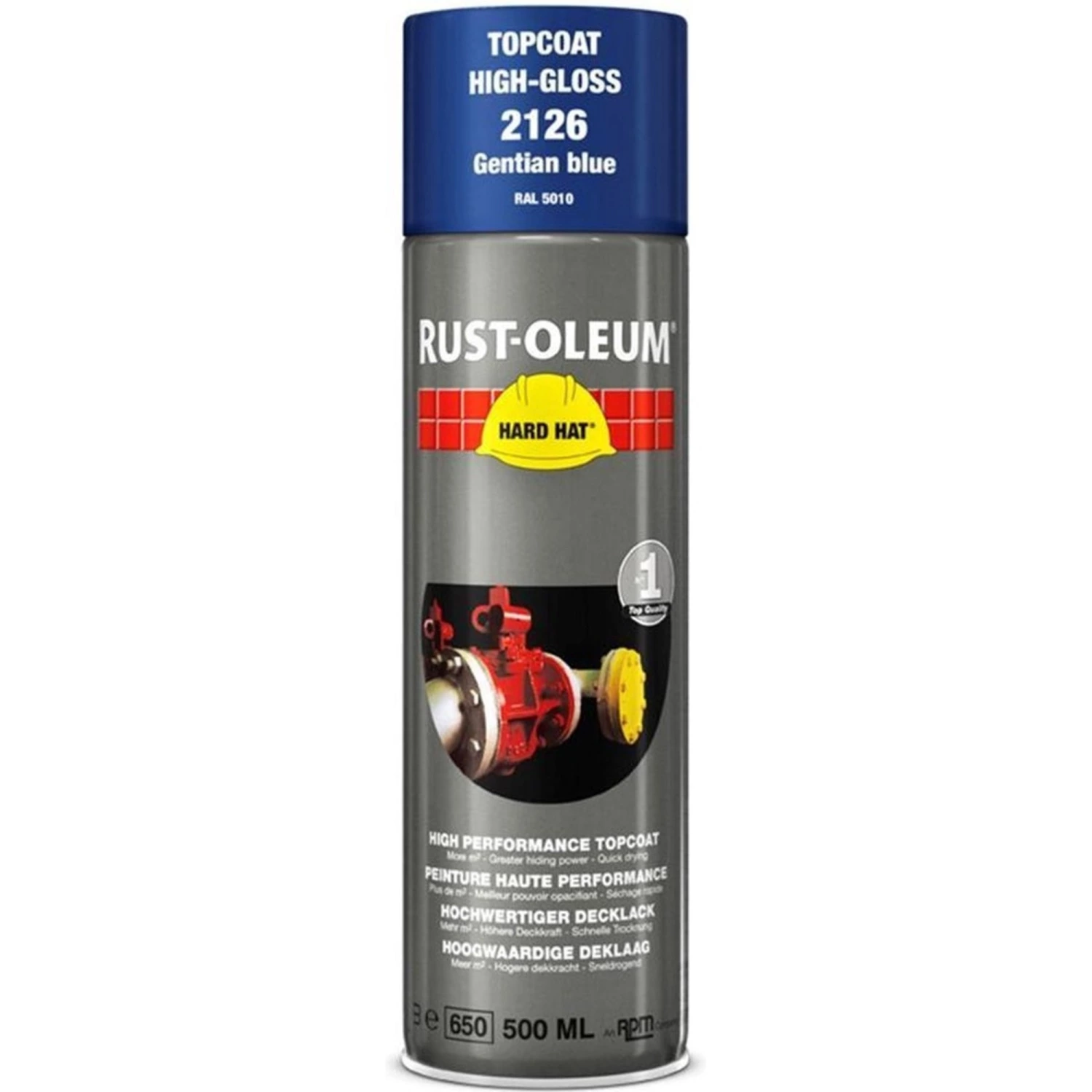 Rust-Oleum Hard Hat 2126 - RAL 5010 Gentiaanblauw - 0,5L