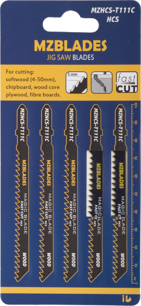 Multizaag MZHCS-T111C Decoupeerzaagblad Hout - 5 Stuks - Detailed view of the product